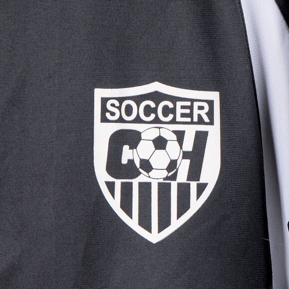 Soccer C H Track Jacket XL Mens Black White Zipper Pockets Athletic ProTime - Picture 2 of 5